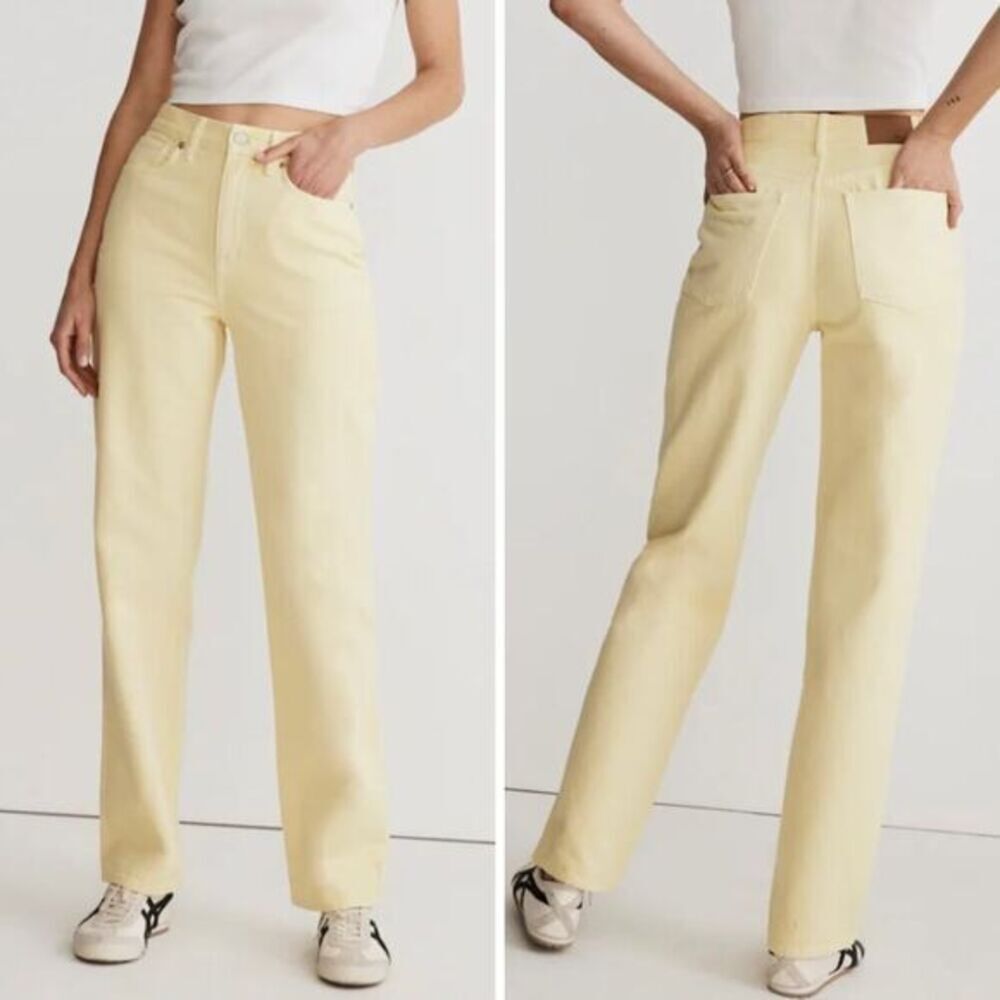 New! Madewell Baggy‎ Straight Jeans: Garment-Dyed Edition, size 27